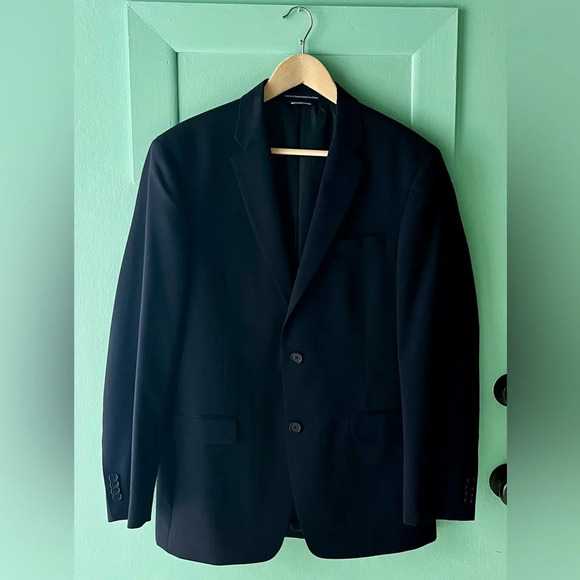 Tommy Hilfiger Men's Sport Coat Blazer Jacket 2 Buttons Navy - 40 R - Picture 1 of 14